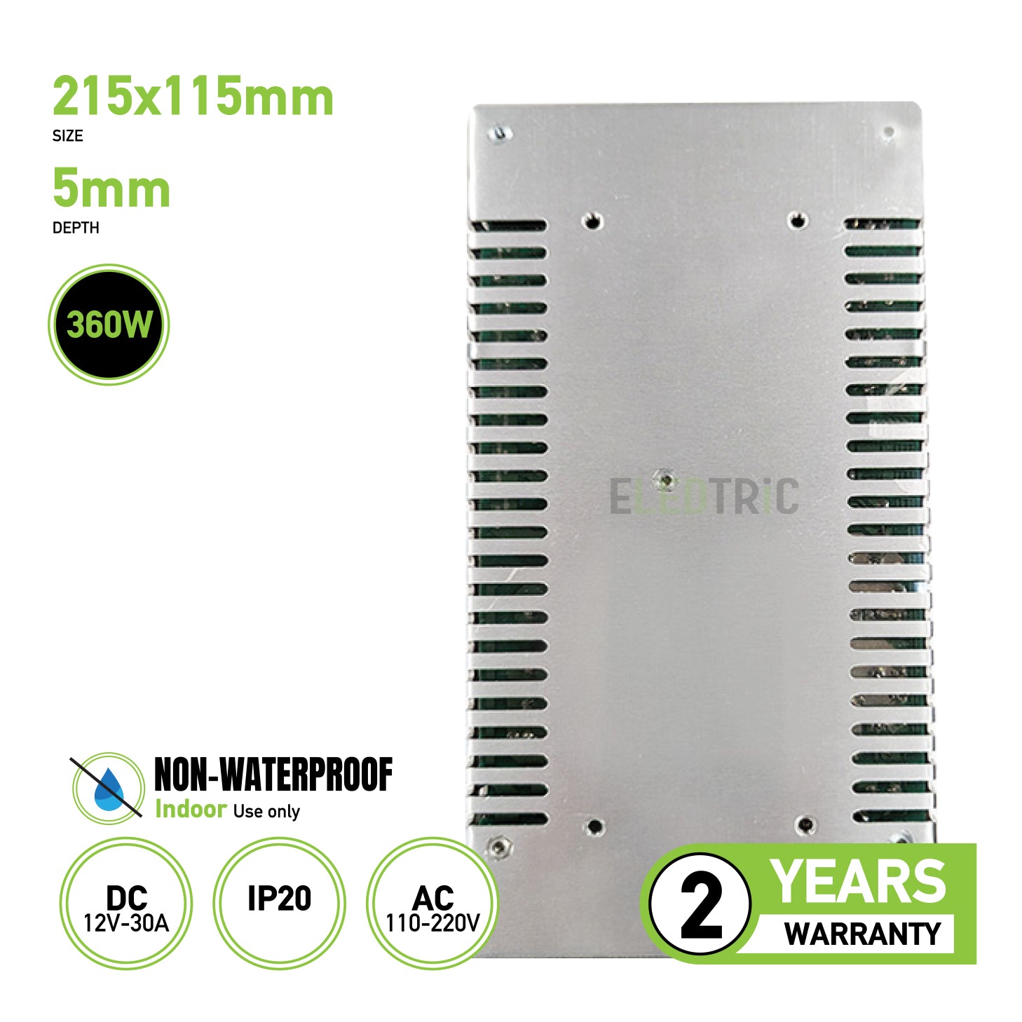 Indoor Electronic LED Driver 360w 12v For LED Lighting