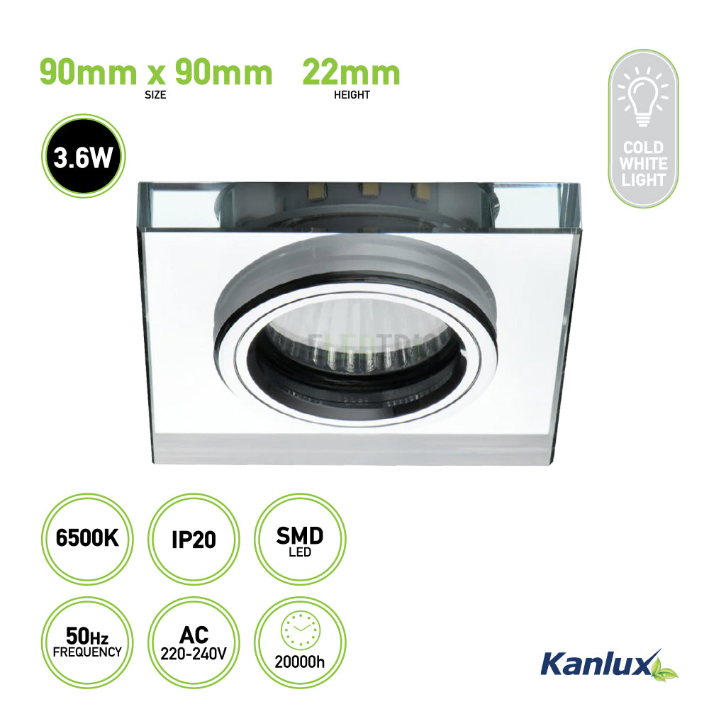 Ceiling-mounted Decorative LED Fitting Square Spotlight