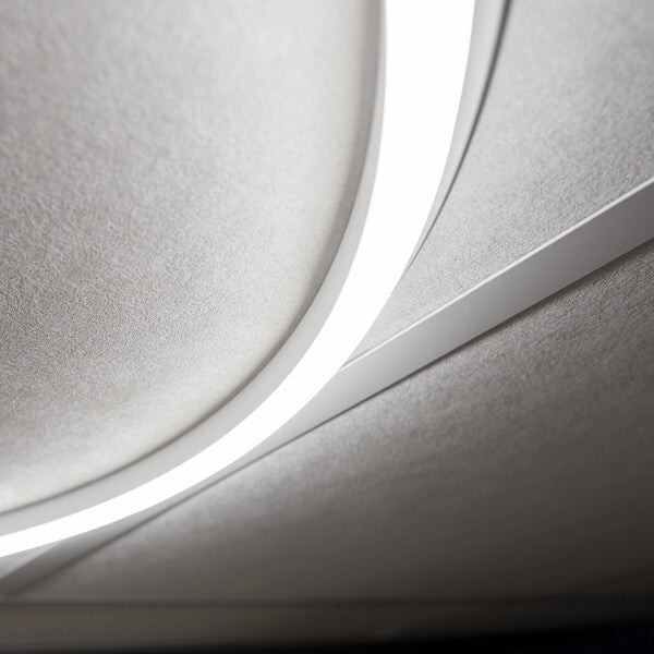 Modern Round LED Halo Ceiling Light 600mm - 40W Suspended Office Circle Frame