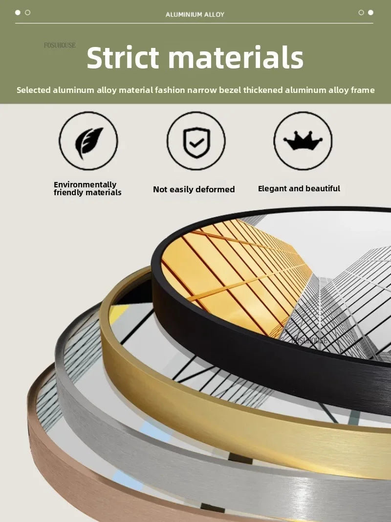 X2 Modern Wall Mounted Touch Screen Hairdressing Mirrors Luxury Hair Salon Furniture Barber Shop Mirror Station with Led Light