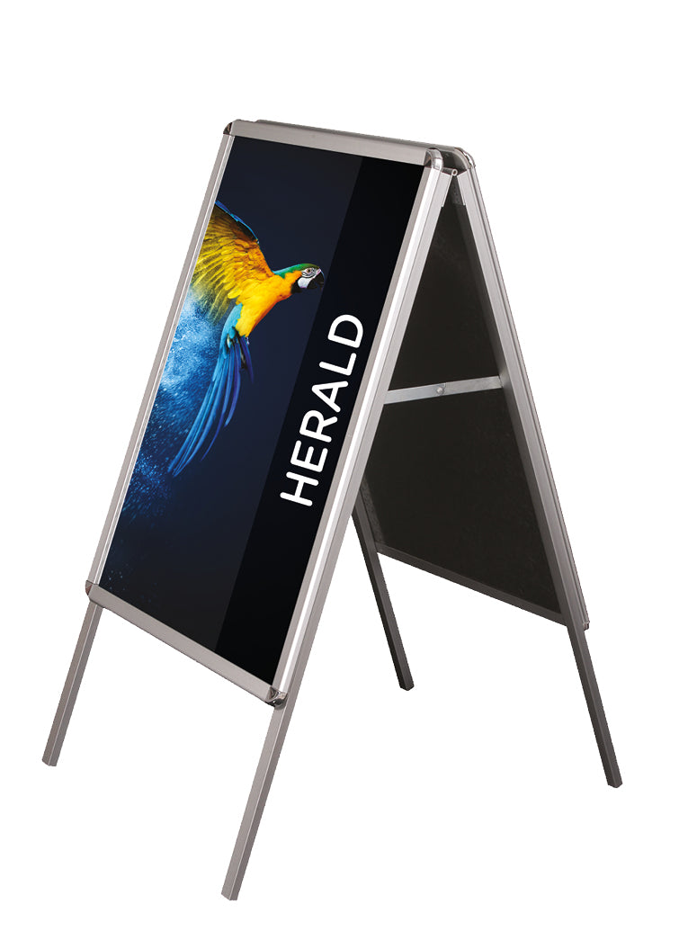 A1 Herald Outdoor A-Frame Double Sided Aluminium Snap Board Frame Pavement Sign