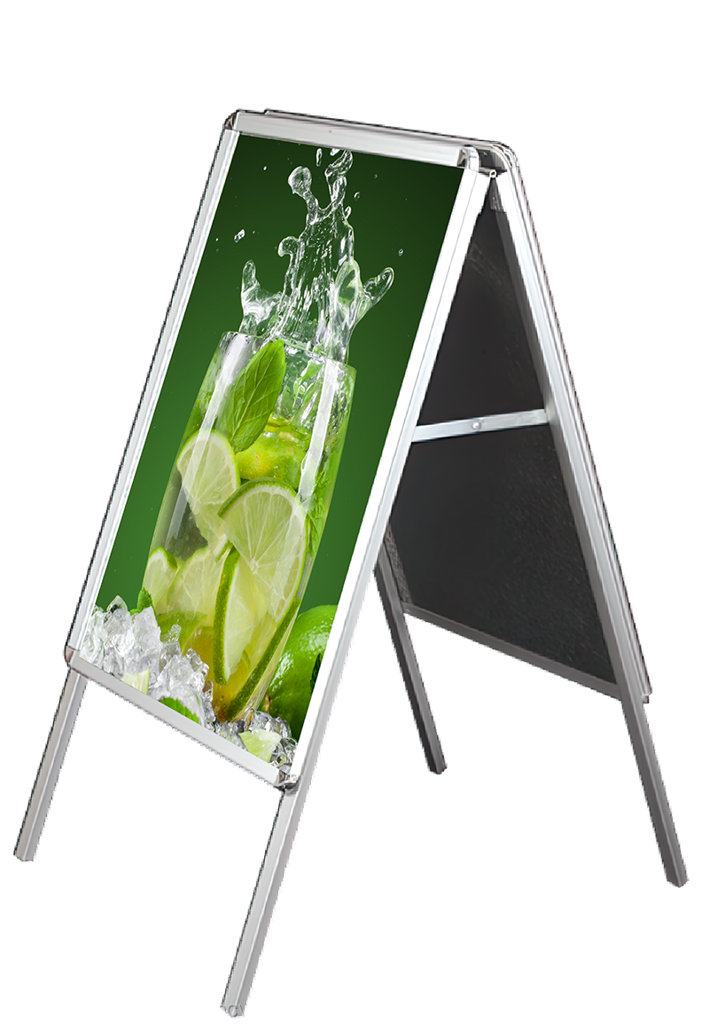 A1 Herald Outdoor A-Frame Double Sided Aluminium Snap Board Frame Pavement Sign