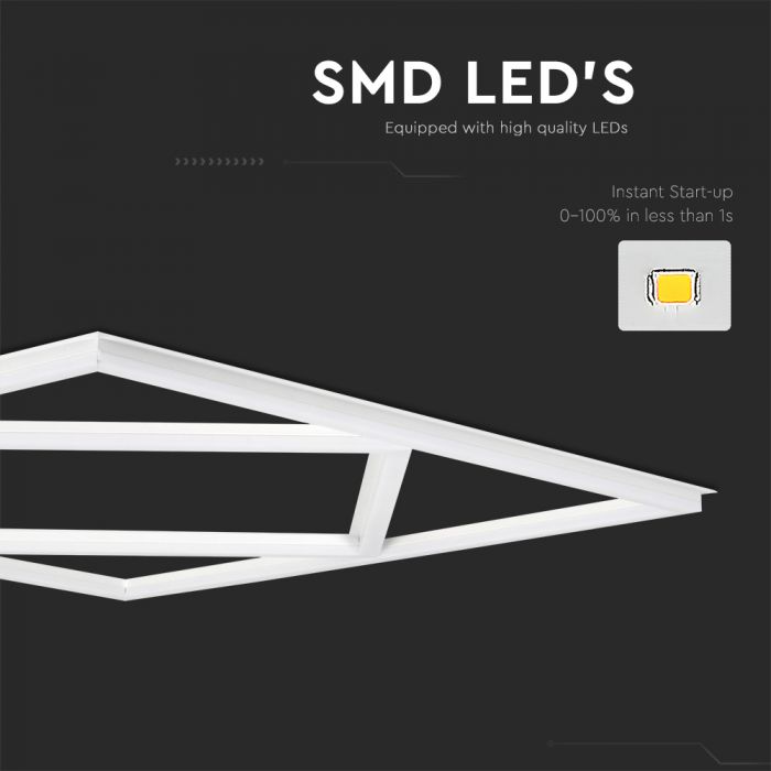 6 x VTAC 64W LED DIAMOND-IN-SQUARE PANEL LIFUD DRIVER+QC 595x595MM FLICKER FREE 6500K