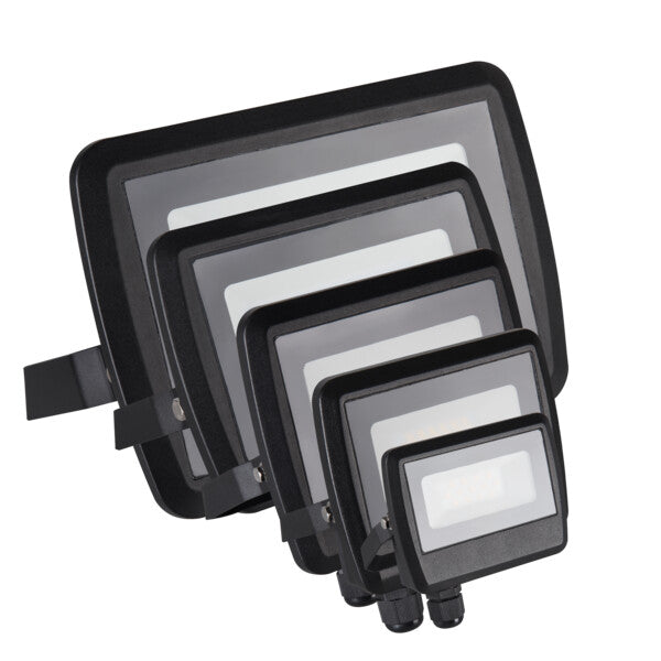 100W LED floodlight, IP65, 4000K, Black body, 9500LM