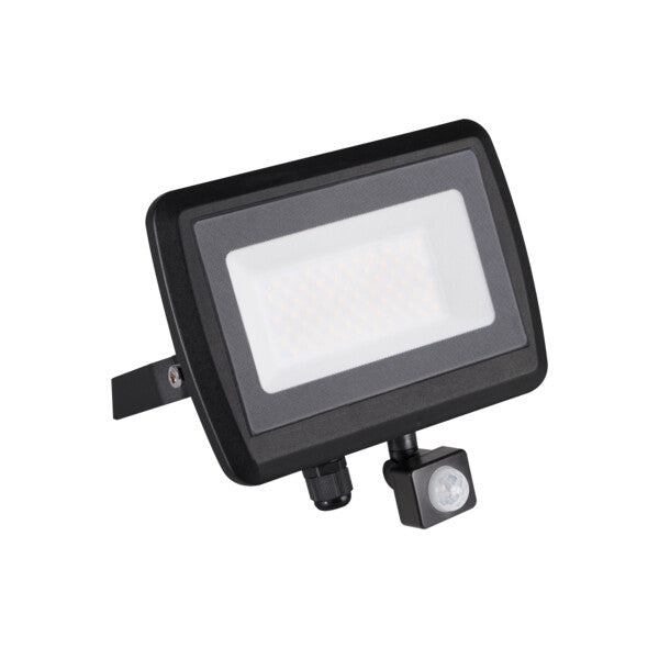 50W LED Security Light Outdoor with Motion Sensor - Black, 4000 Lumens, IP44 Waterproof