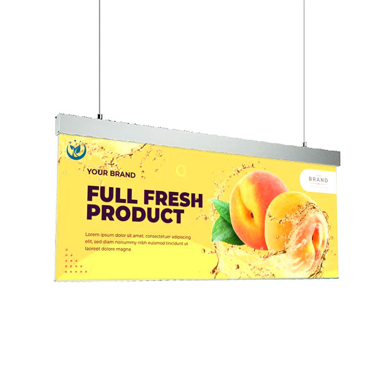 Double Sided LED Display Hanging Slim Light Box 100x35cm
