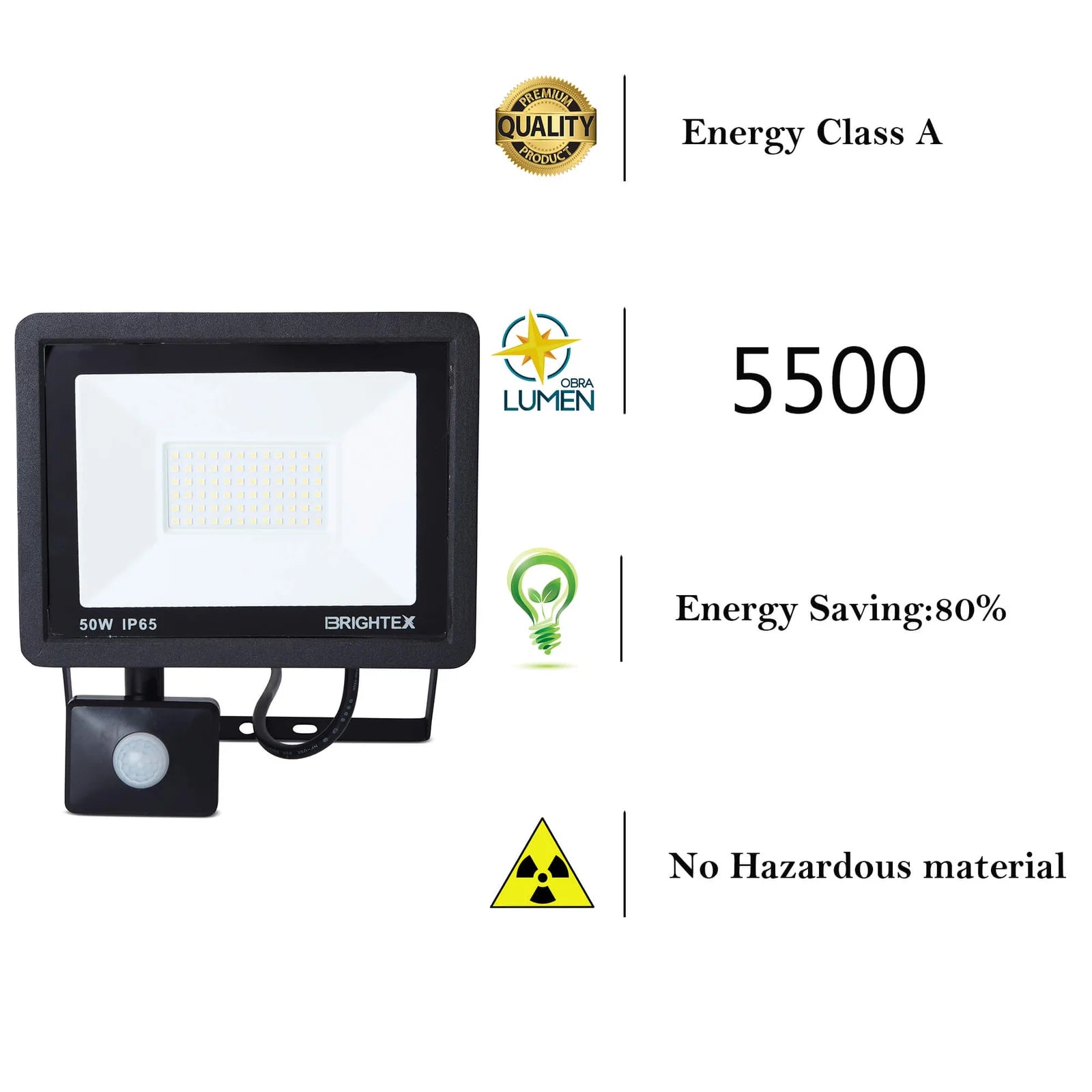 Floodlights 50w Warm White with sensor