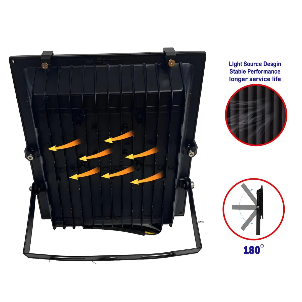 LED Floodlights IP66, 50W with Cold White with sensor