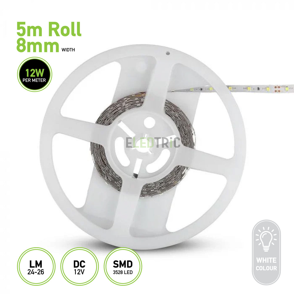 SMD 3528 LED Strip Light 5m Roll white