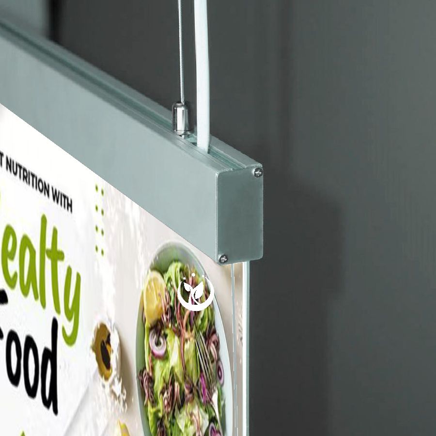 Double Sided LED Display Hanging Slim Light Box 100x35cm