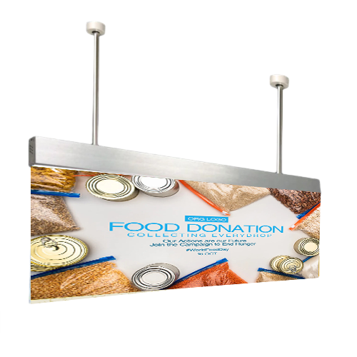 Double Sided LED Display Hanging Slim Light Box 100x35cm