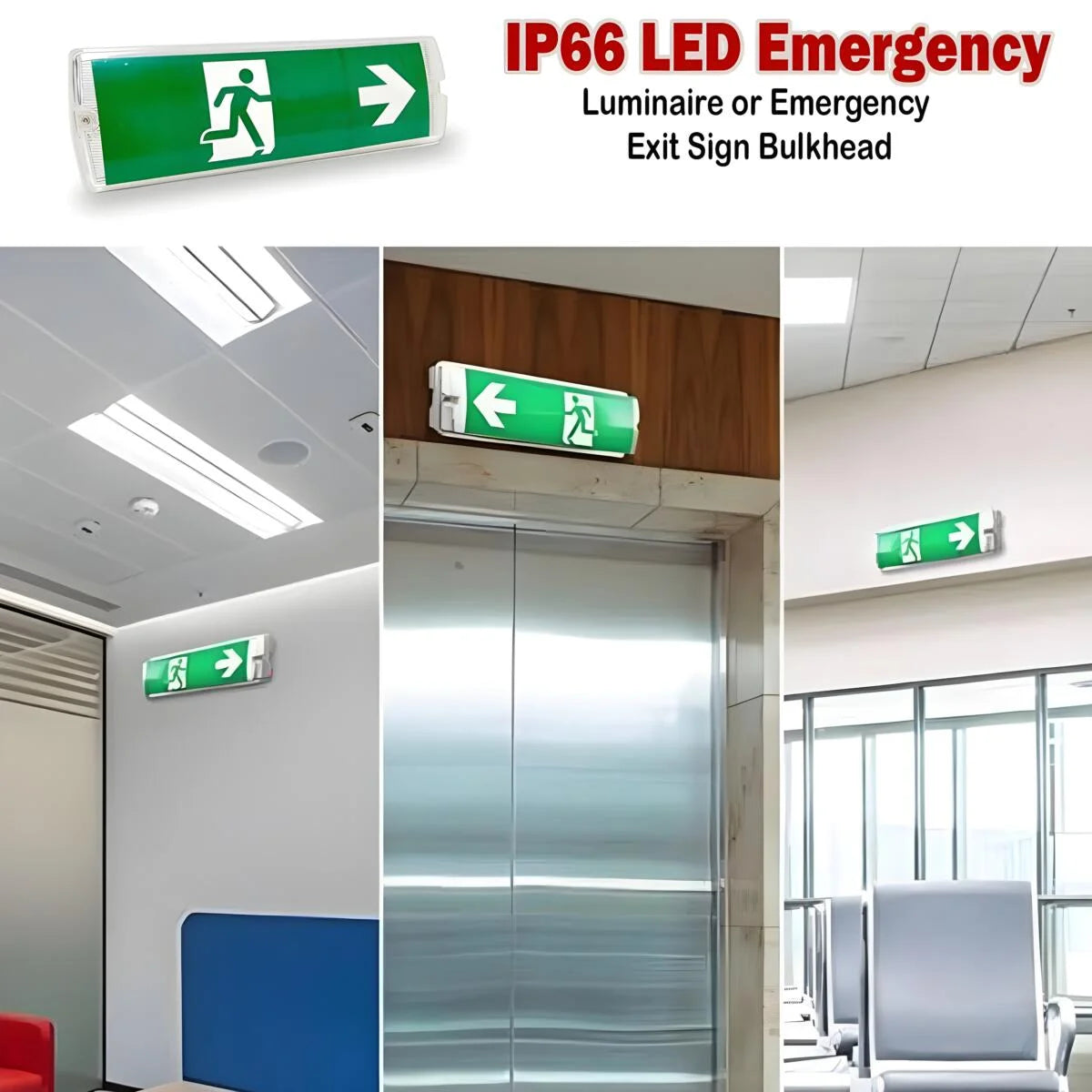 LED Emergency Lights 6500k, Cool White