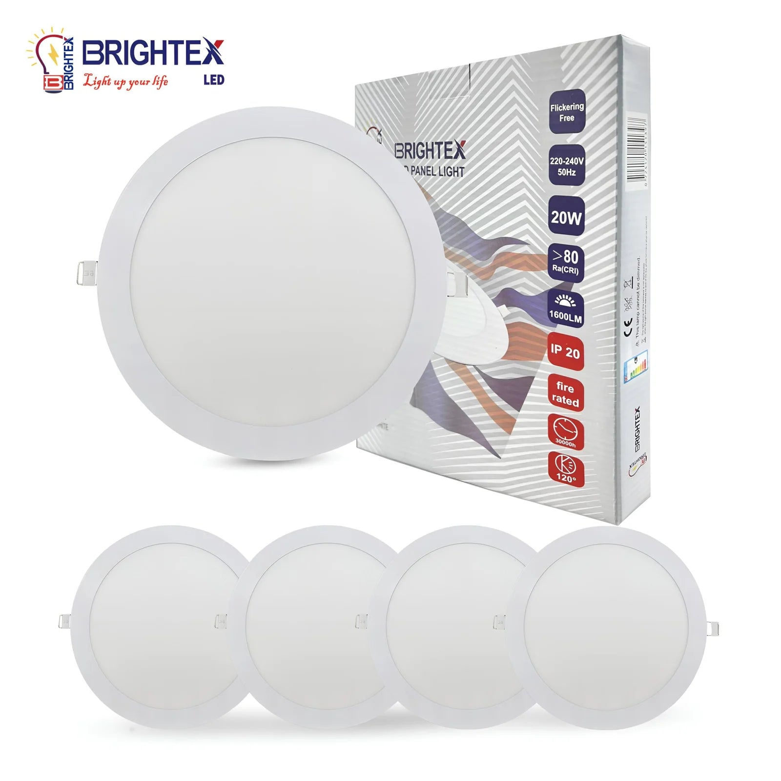 Led Round Panel Light 20w Recessed Cool White