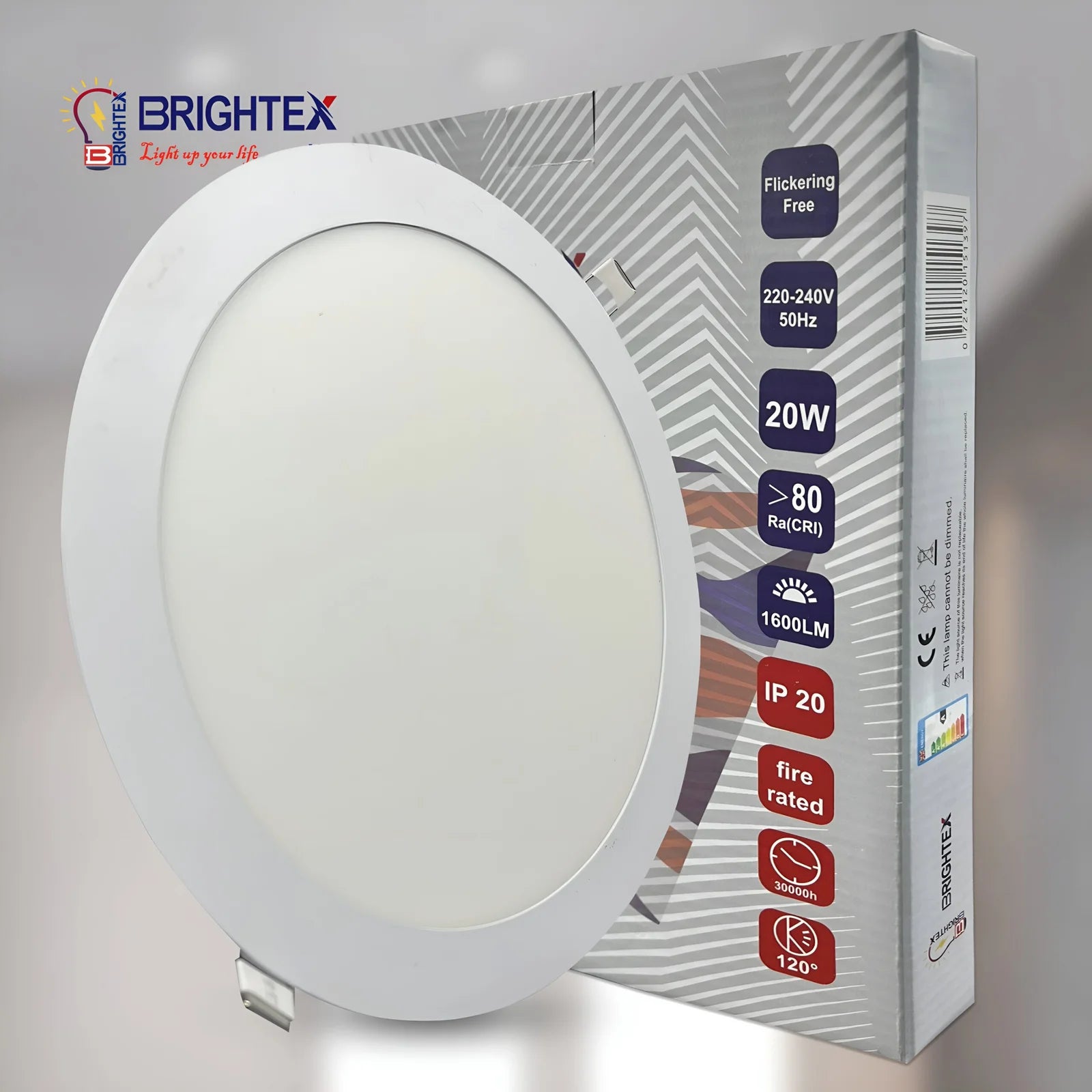 Led Round Panel Light 20w Recessed Cool White