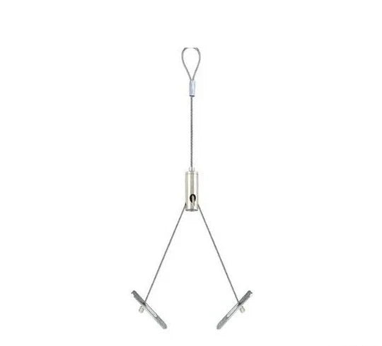 Panel Lighting Cable Suspension Kit Two Legs With A Loop Nickel Surfaced