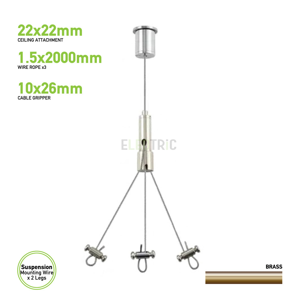 Three Legs Plant Pot Wire Suspension Mounting Wire Kit