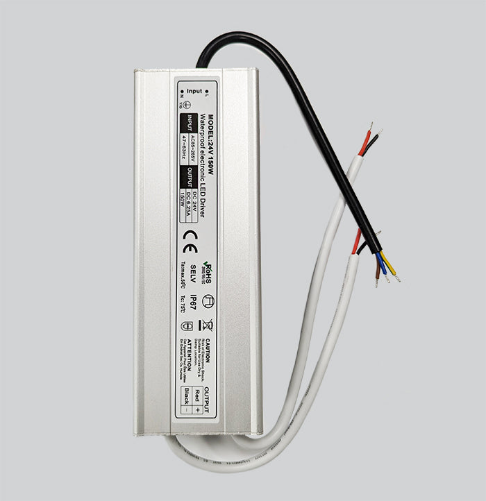 Waterproof IP67 24v Electronic LED Driver 150w For LED Lighting