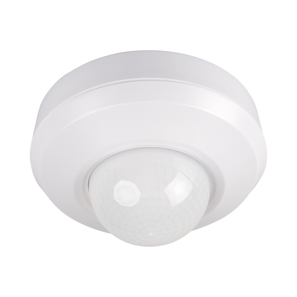 360° Ceiling Presence Sensor Switch - High Sensitivity 3x PIR Detectors, 2000W, White/Black