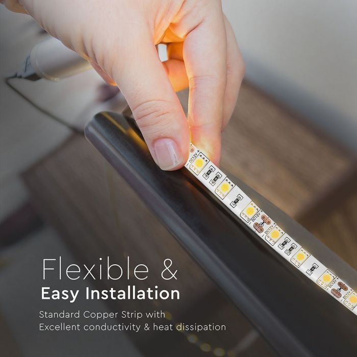 V-TAC IP65 SMD 5050 LED Strip Light 5m Roll | RGB | White (6400K)