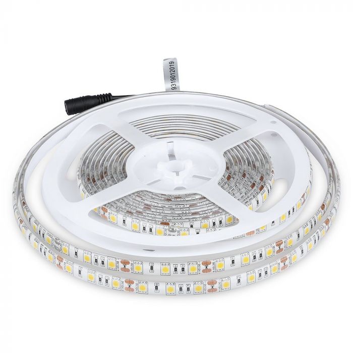 V-TAC IP65 SMD 5050 LED Strip Light 5m Roll | RGB | White (6400K)