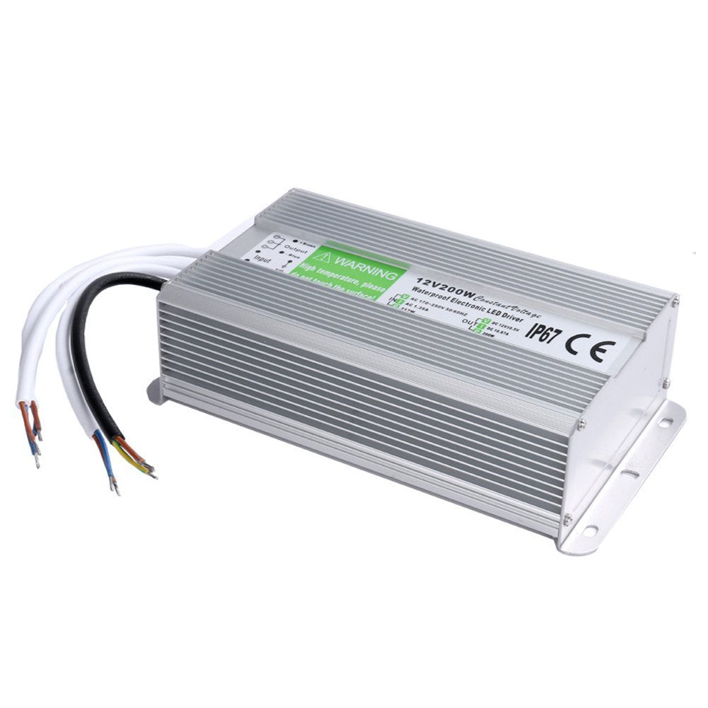 Waterproof IP67 12v Electronic LED Driver 200w