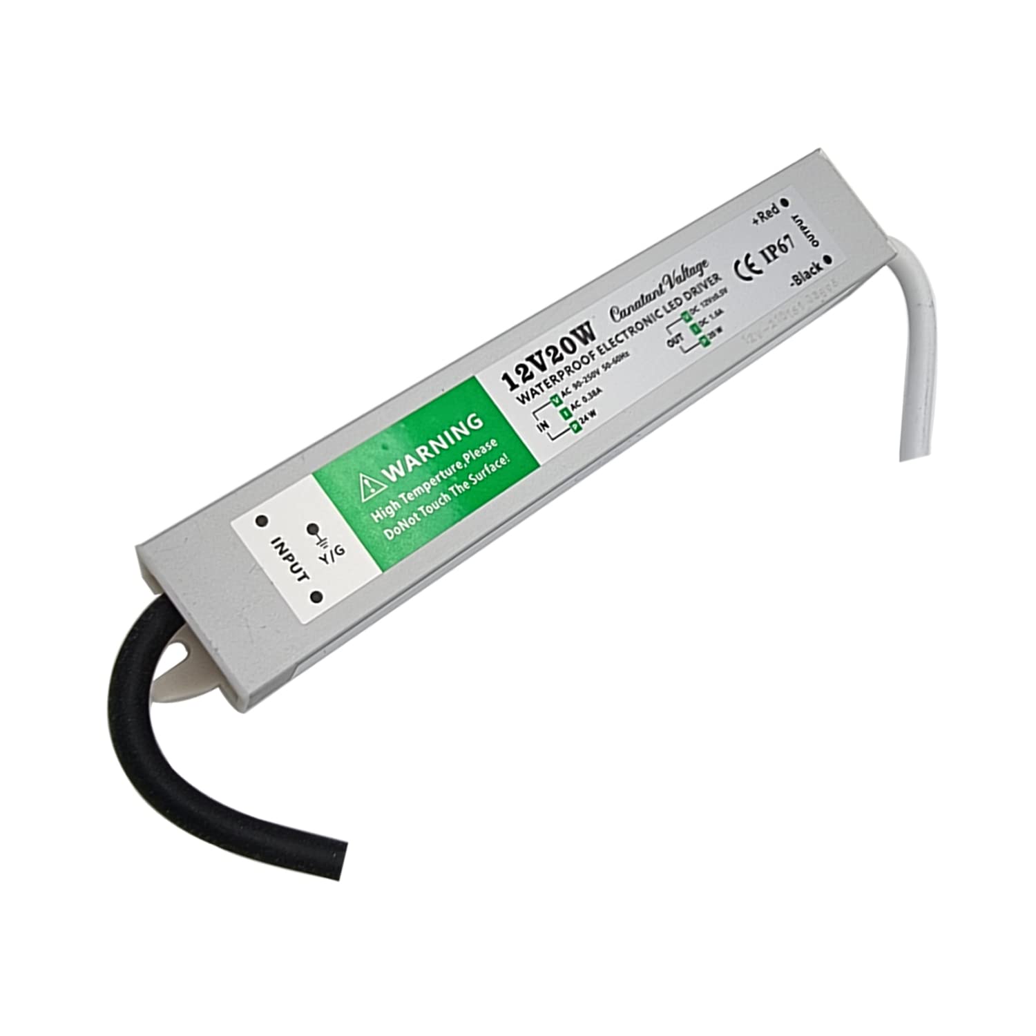 Waterproof IP67 12v Electronic LED Driver 20w