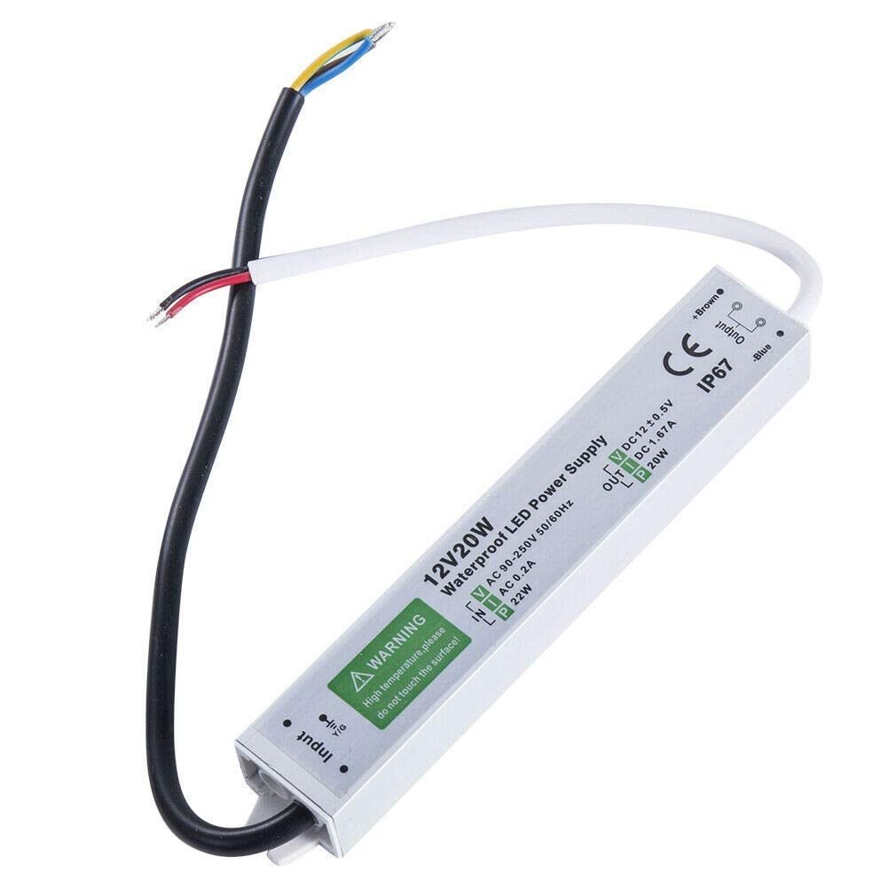Waterproof IP67 12v Electronic LED Driver 20w