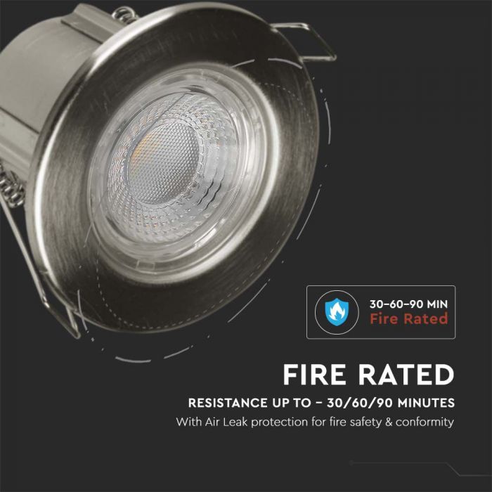 LED Fire Rated Dimmable Downlight with Antiglare Lens White Body Color