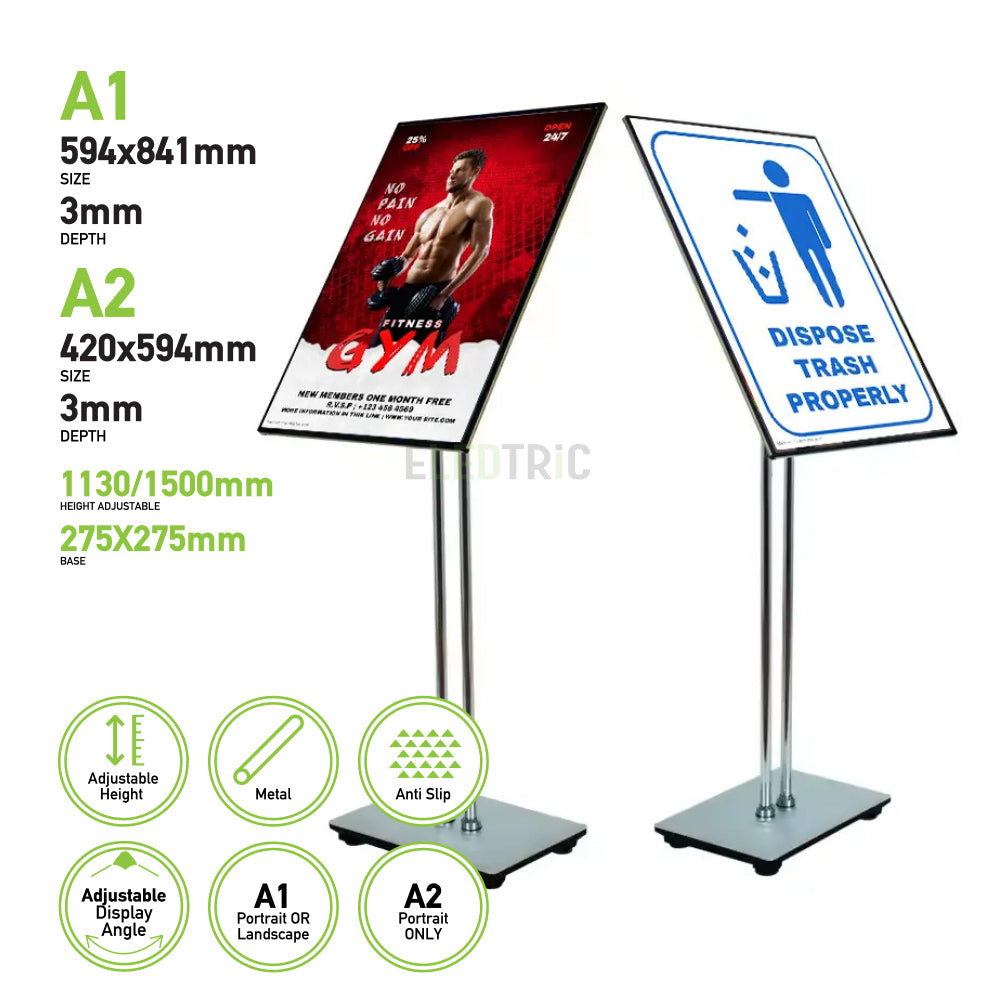 A1 Display Stand Freestanding Restaurant Café Menu Adjustable stand