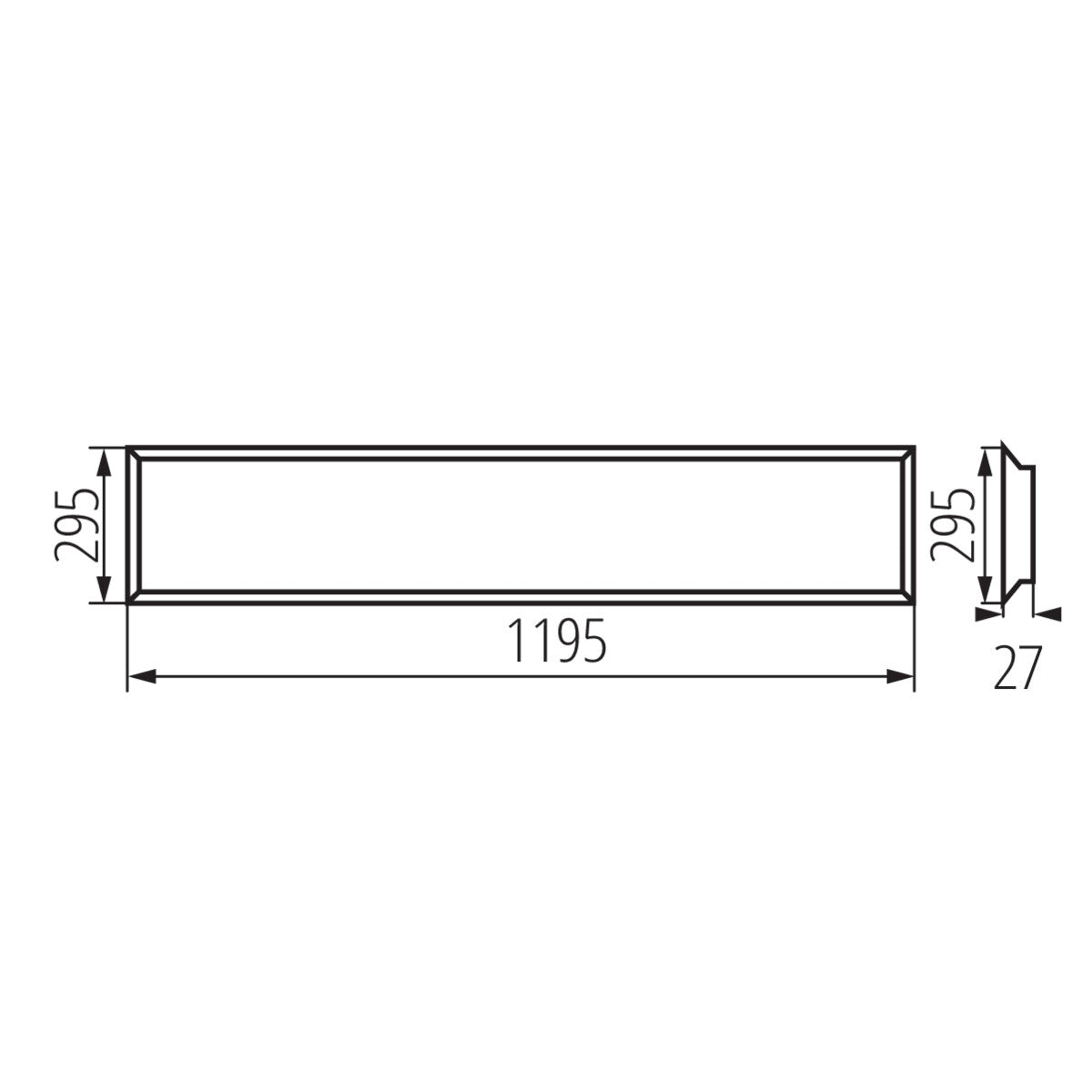 Recessed-mounted LED panel BLINGO LED 38W 4560 120NW