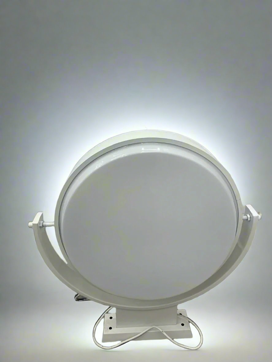 Rotating Double Sided LED Illuminated Projection Light Box, 500mm diameter, come in black and white body