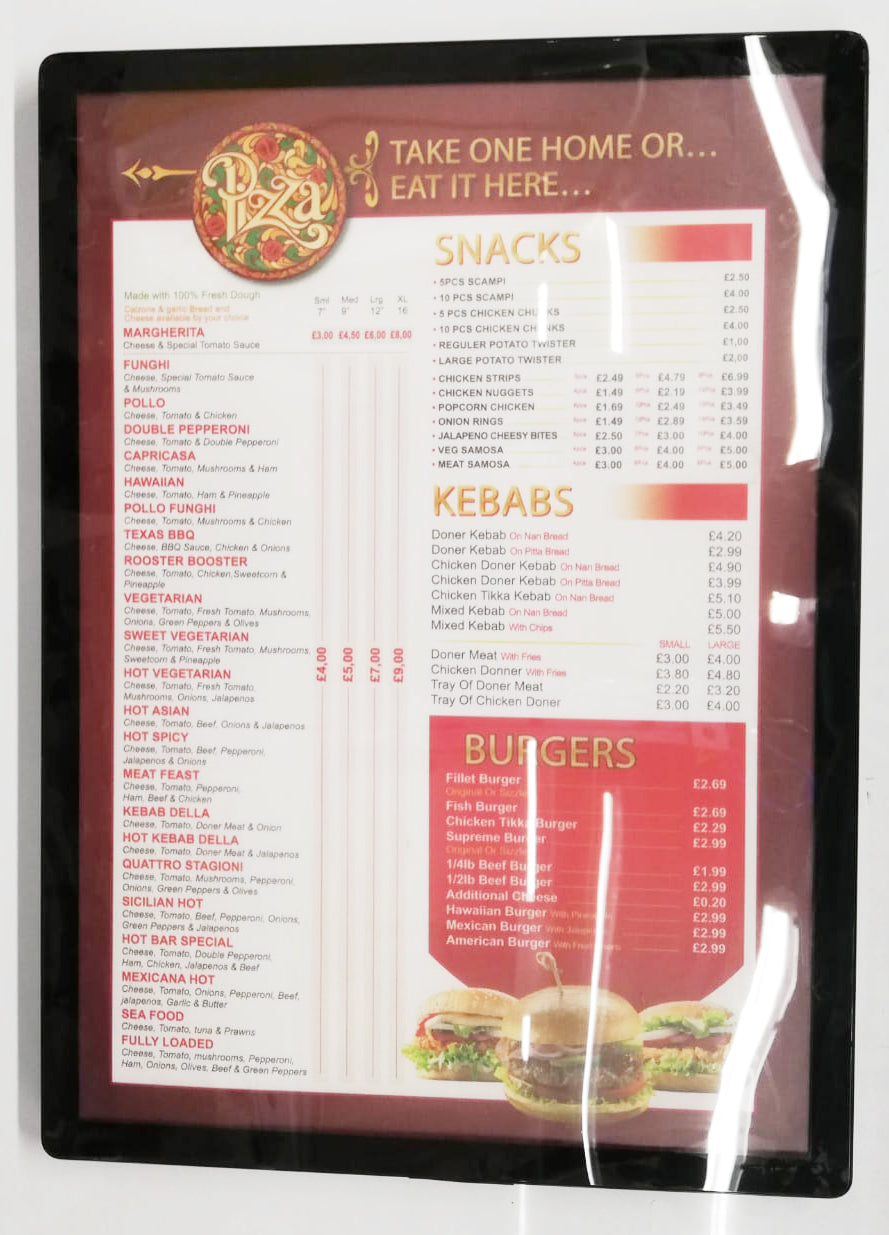 A2 Acrylic Round Corner Magnetic Poster Display