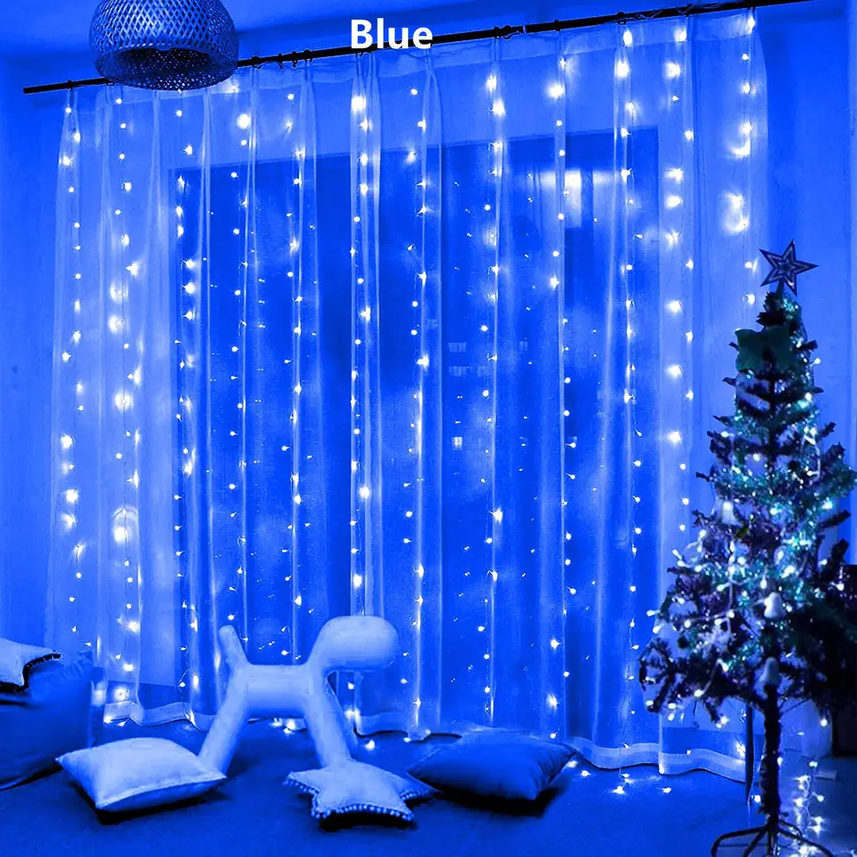 Color Changing Curtain String USB Strip Lights