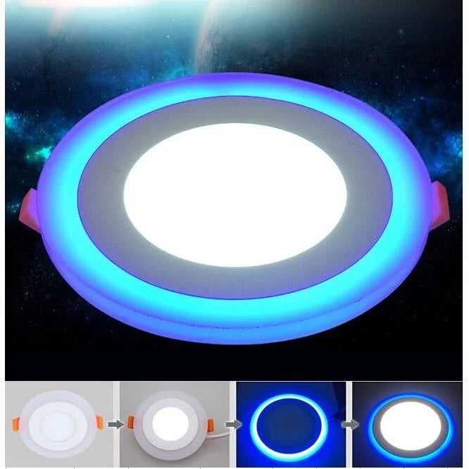 Dual Color Round Recessed LED Panel Lights