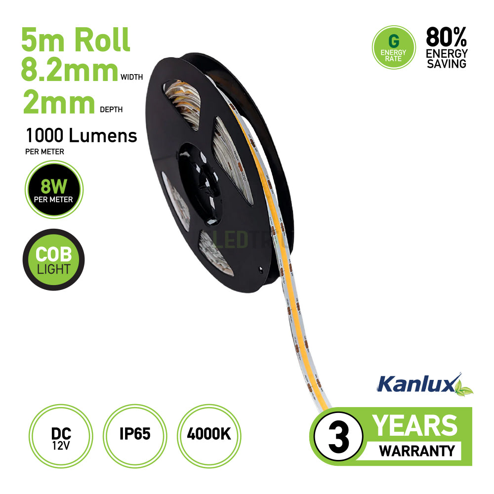 Linear LED Modules 12v LED COB 5M 8W/M