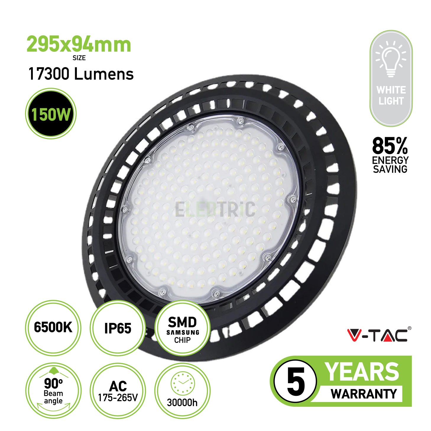 150W LED Highbay Lights-6500K, high lumen