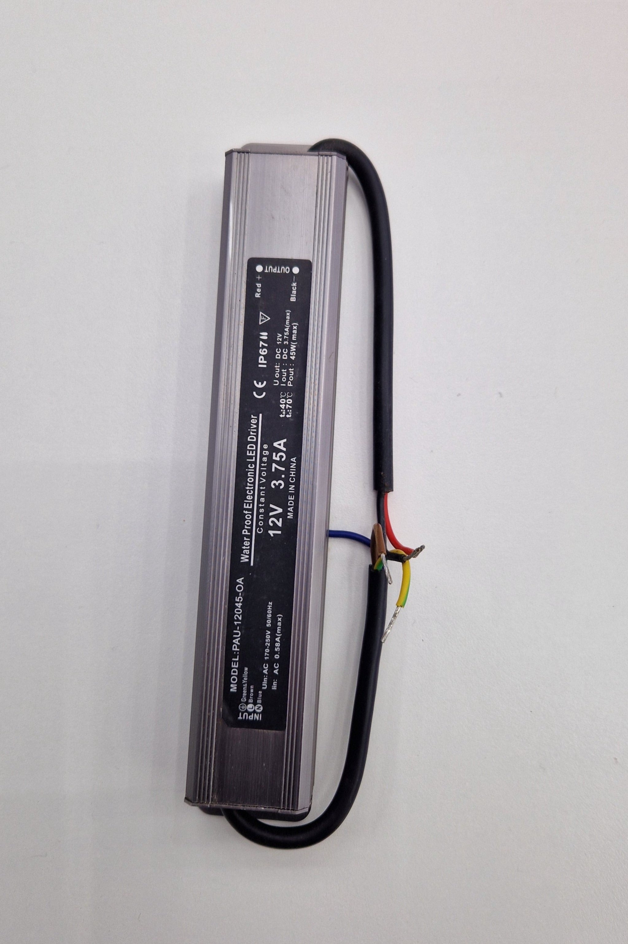 Waterproof IP67 12v Electronic LED Driver 45w