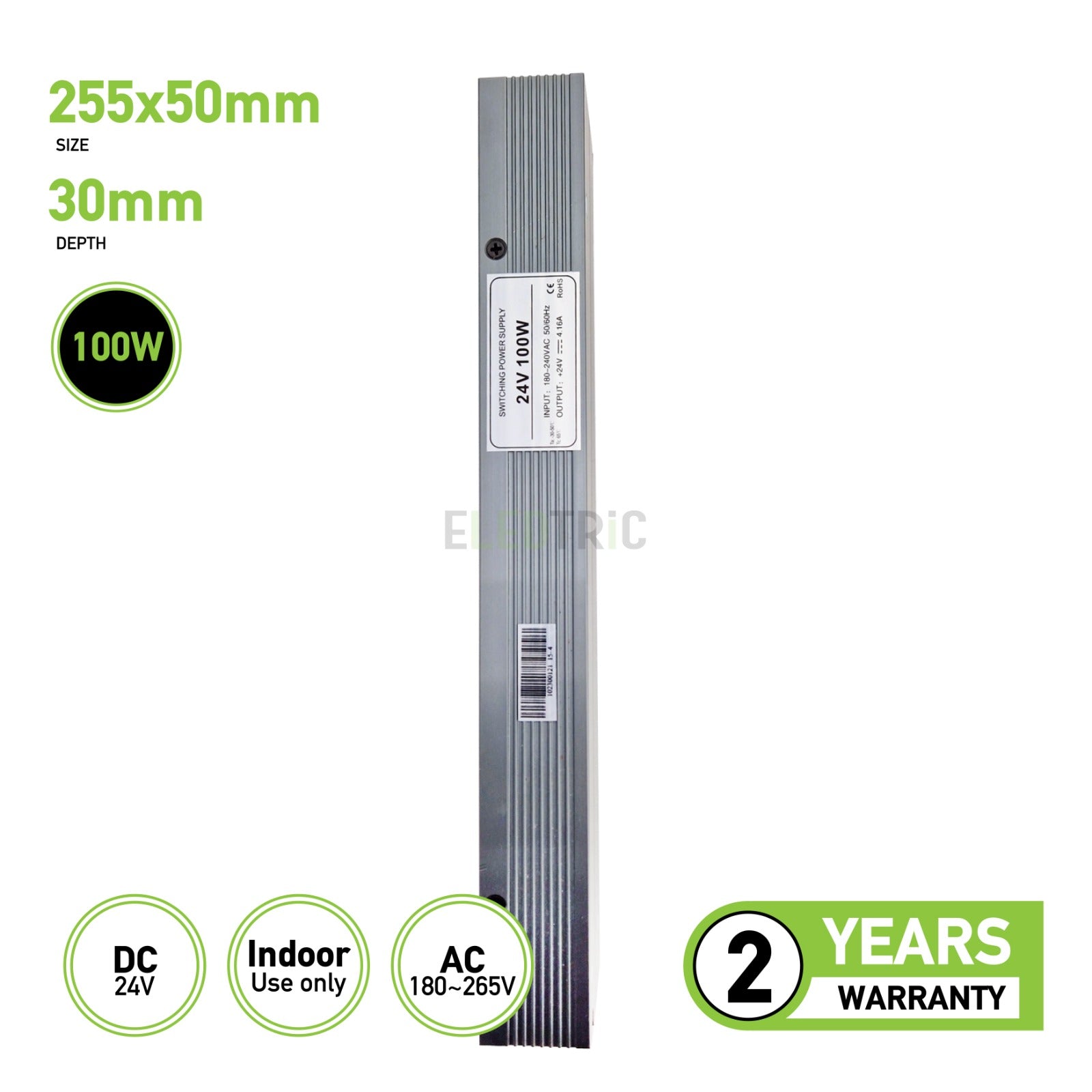 Indoor Electronic LED Driver 24V 100W